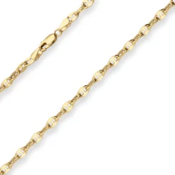 3,4mm Ankerkette-Steg Kette Collier Halskette aus 585 Gold Gelbgold 45cm