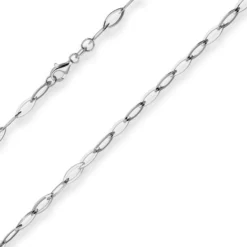 5,2mm Ankerkette weit Collier Spitzoval Halskette aus 925 Silber rhodiniert 45cm