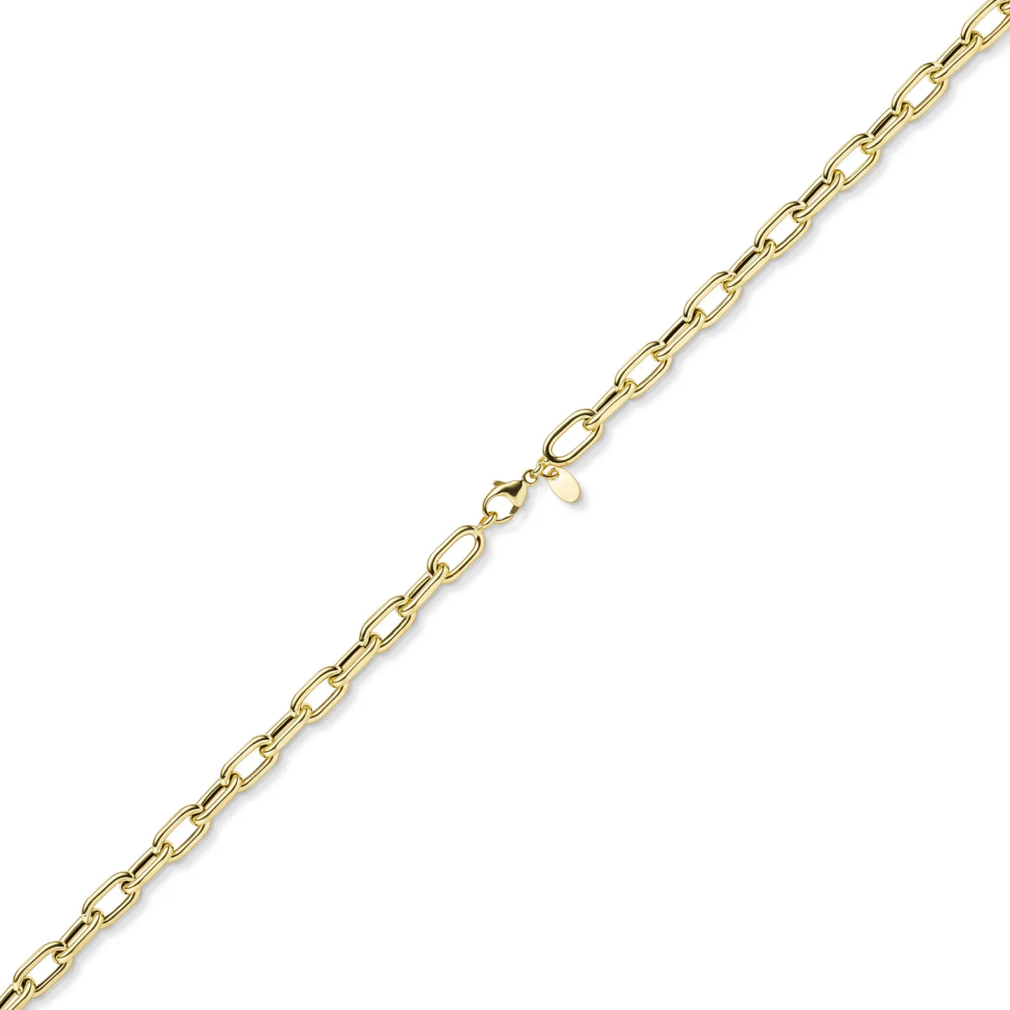 6mm Anker-Weit-Rechteck Kette Collier Halsschmuck aus 585 Gold Gelbgold 50cm