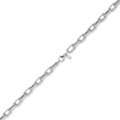 7,5mm Anker-Weit-Rechteck Kette Collier Halsschmuck aus 585 Gold Weißgold 55cm