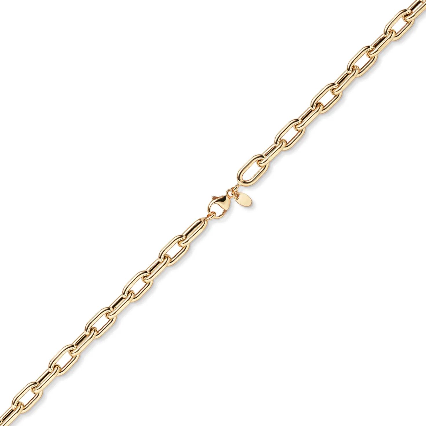 7,5mm Anker-Weit-Rechteck Kette Collier Halsschmuck aus 585 Gold Rotgold 55cm