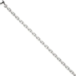 4mm Armband Ankerarkette aus 585 Gold Weißgold diamantiert Armschmuck, 21cm