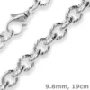 9,8mm Armband Ankerkette gerieft Silberarmband Armschmuck aus 925 Silber 19cm