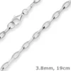 3,8mm Armband Ankerkette weit Silberarmband Armschmuck aus 925 Silber 19cm