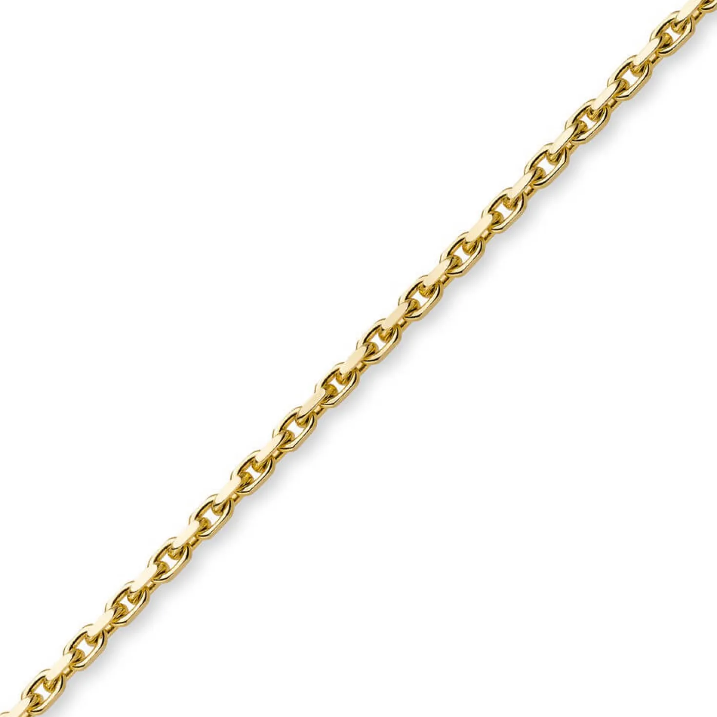 2,5mm Armband Armkette Ankerkette aus 750 Gold Gelbgold 21cm Unisex