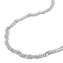 2,4mm Armband Armkette Armschmuck, Singapur, 925 Silber, Damen, 19cm