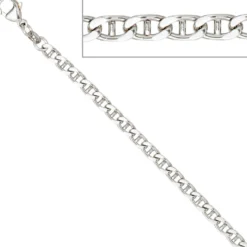 4,4mm Armband Armkette Armschmuck 925 Silber rhodiniert schlicht 21cm