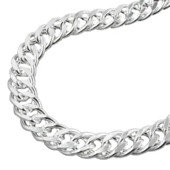 6mm Armband Armkette aus 925 Echt Silber, Doppelpanzer, 21cm, Unisex