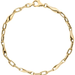 4,3mm Armband Armkette aus 333 Gold Gelbgold 19cm glänzend Armschmuck