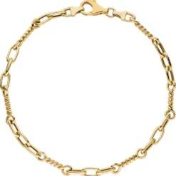 4,1mm Armband Armkette aus 333 Gold Gelbgold 19cm glänzend Armschmuck
