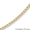 3,5mm Armband Armkette Erbskette aus 585 Gold Gelbgold, 21cm, Unisex