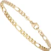 4,3mm Armband Armkette Figarokette aus 333 Gold Gelbgold diamantiert massiv 21cm
