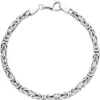 3,9mm Armband Armkette Königsarmband aus 925 Silber rhodiniert 19cm