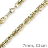 7mm Armband Armkette Königskette aus 585 Gold Gelbgold 21cm rund abgerundet