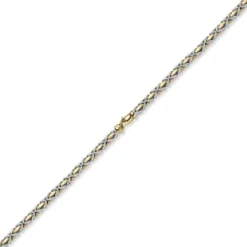4,5mm Armband Armkette Königskette aus 585 Gold gelb/weiß bicolor 21cm Unisex
