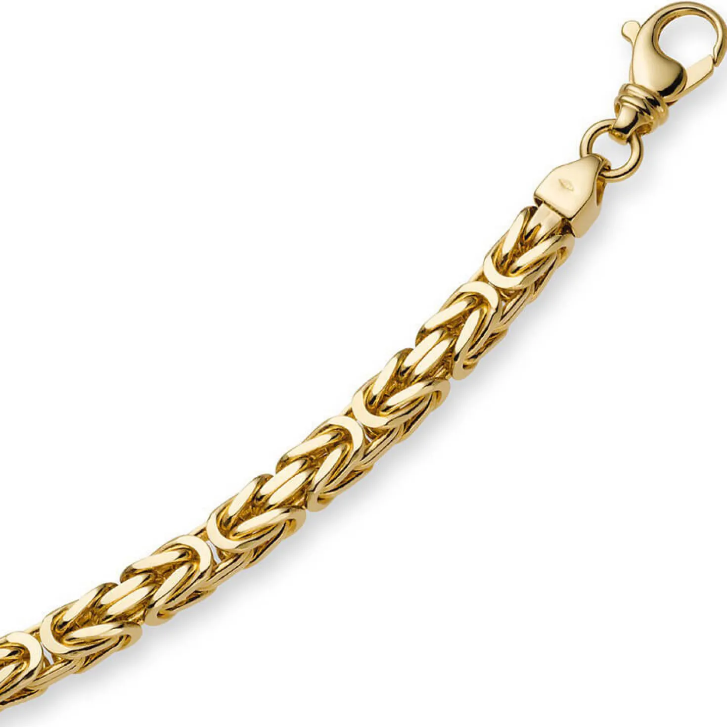 9mm Armband Armkette Königskette aus 750 Gold Gelbgold 24cm Herren