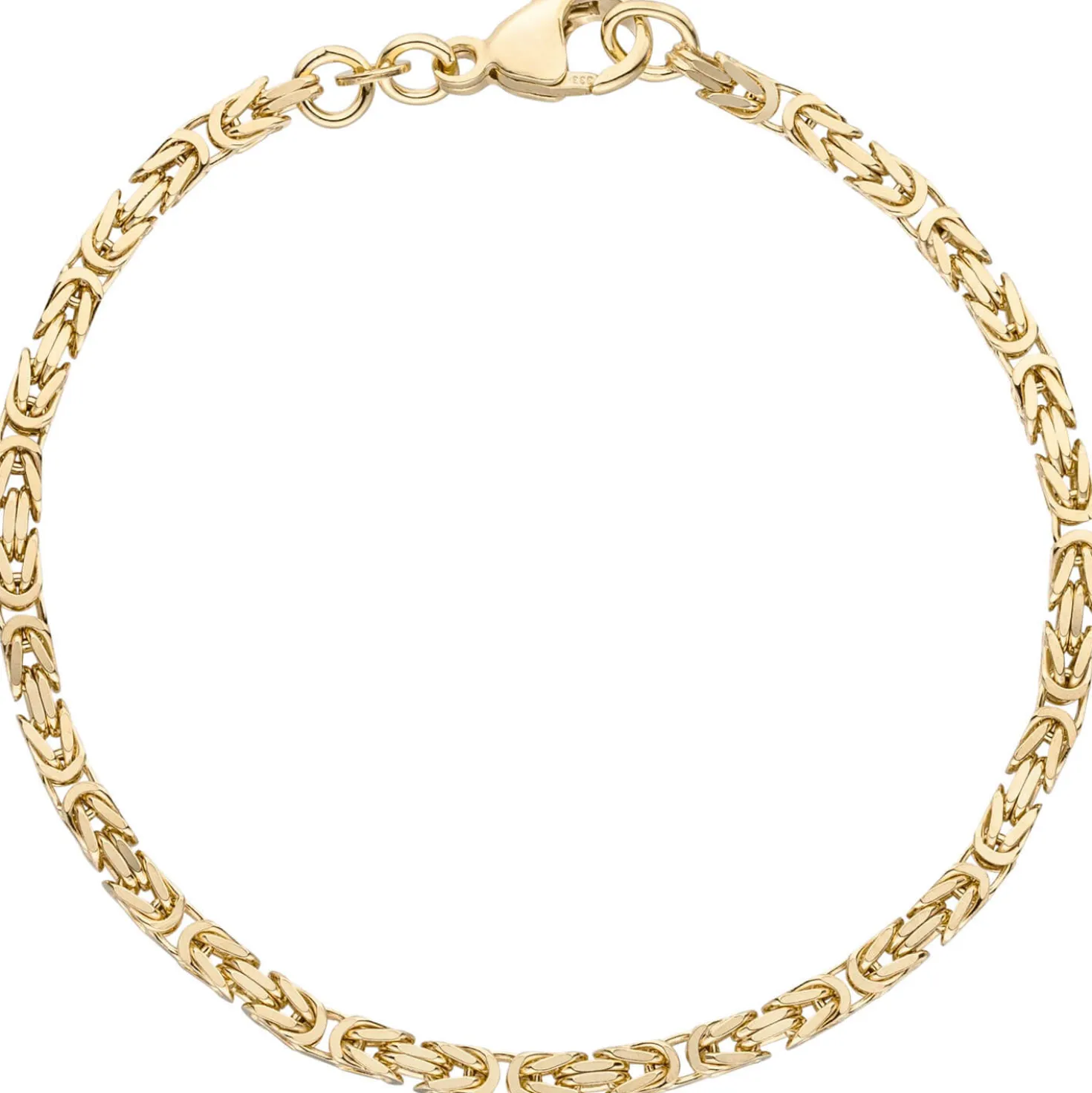 2,8mm Armband Armkette Königskette aus 333 Gold Gelbgold massiv 19cm Unisex