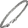 3,1mm Armband Armkette Königskette aus 925 Silber rhodiniert massiv 21cm Herren