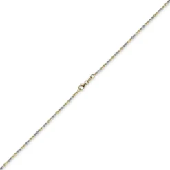 1,8mm Armband Armkette Kugelkette diamantiert 750 Gold Gelbgold Weißgold 17cm