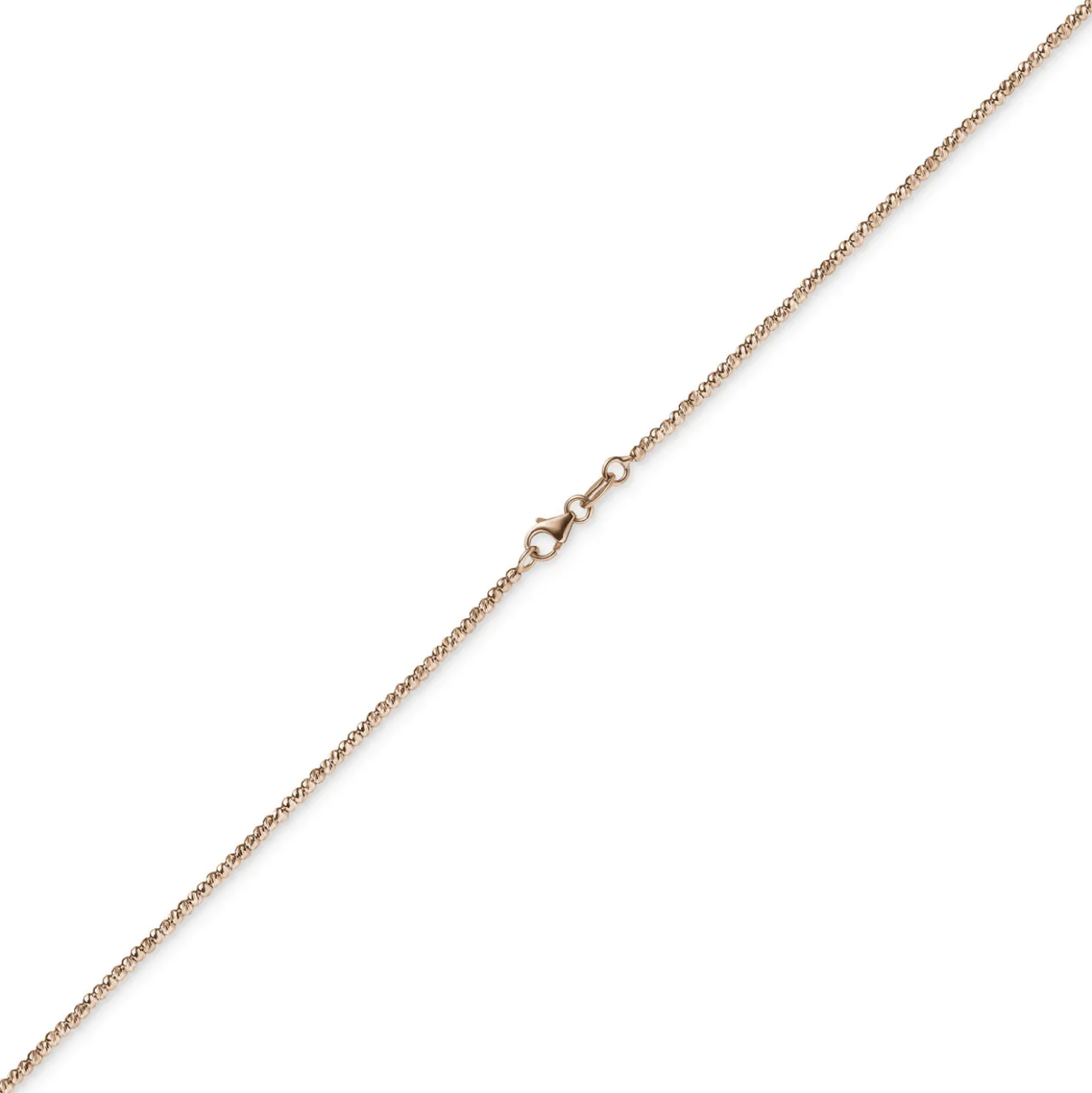 1,8mm Armband Armkette Kugelkette diamantiert aus 750 Gold Rotgold 17cm