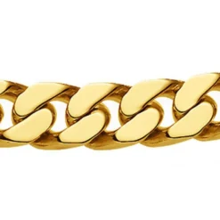 8mm Armband Armkette Panzerarmband aus 750 Gold Gelbgold massiv, 19cm