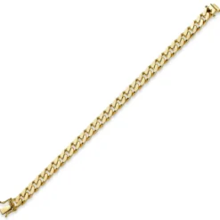 7mm Armband Armkette Panzerarmband 750 Gold Gelbgold 19cm Herren Goldarmband