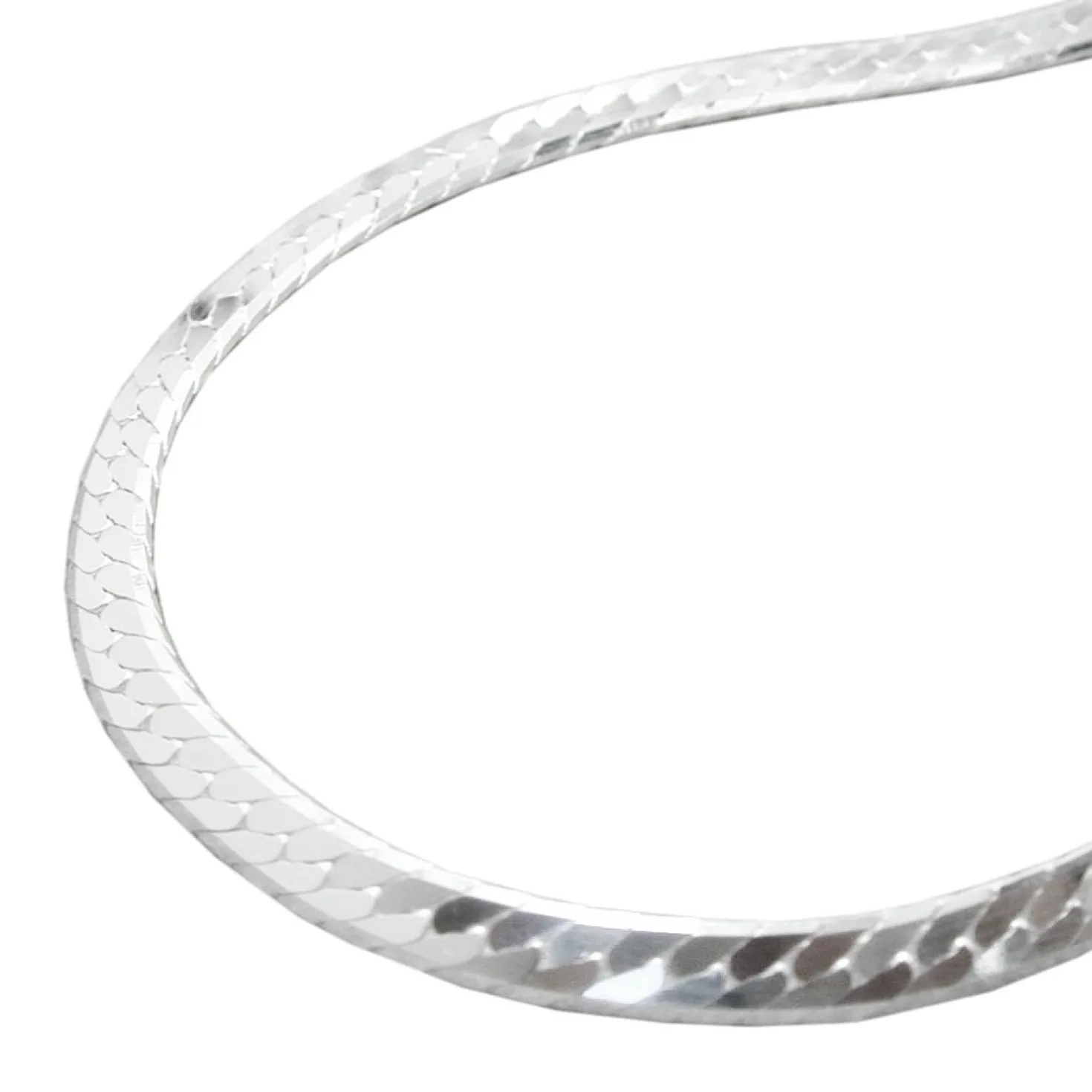 3mm Armband Armkette, Panzer flach, 925 Sterlingsilber, Damen, 19cm