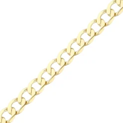 5,7mm Armband Armkette Panzerkette oval flach aus 333 Gold Gelbgold massiv 19cm