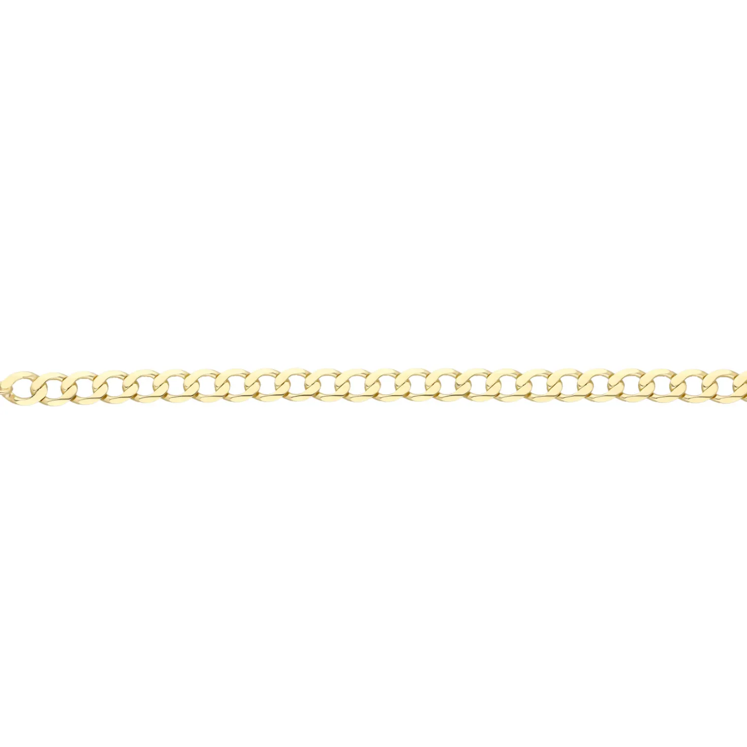 5,7mm Armband Armkette Panzerkette oval flach aus 333 Gold Gelbgold massiv 19cm