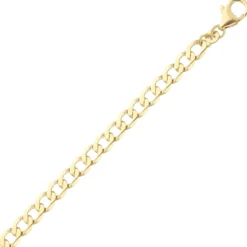 5,7mm Armband Armkette Panzerkette oval flach aus 333 Gold Gelbgold massiv 19cm