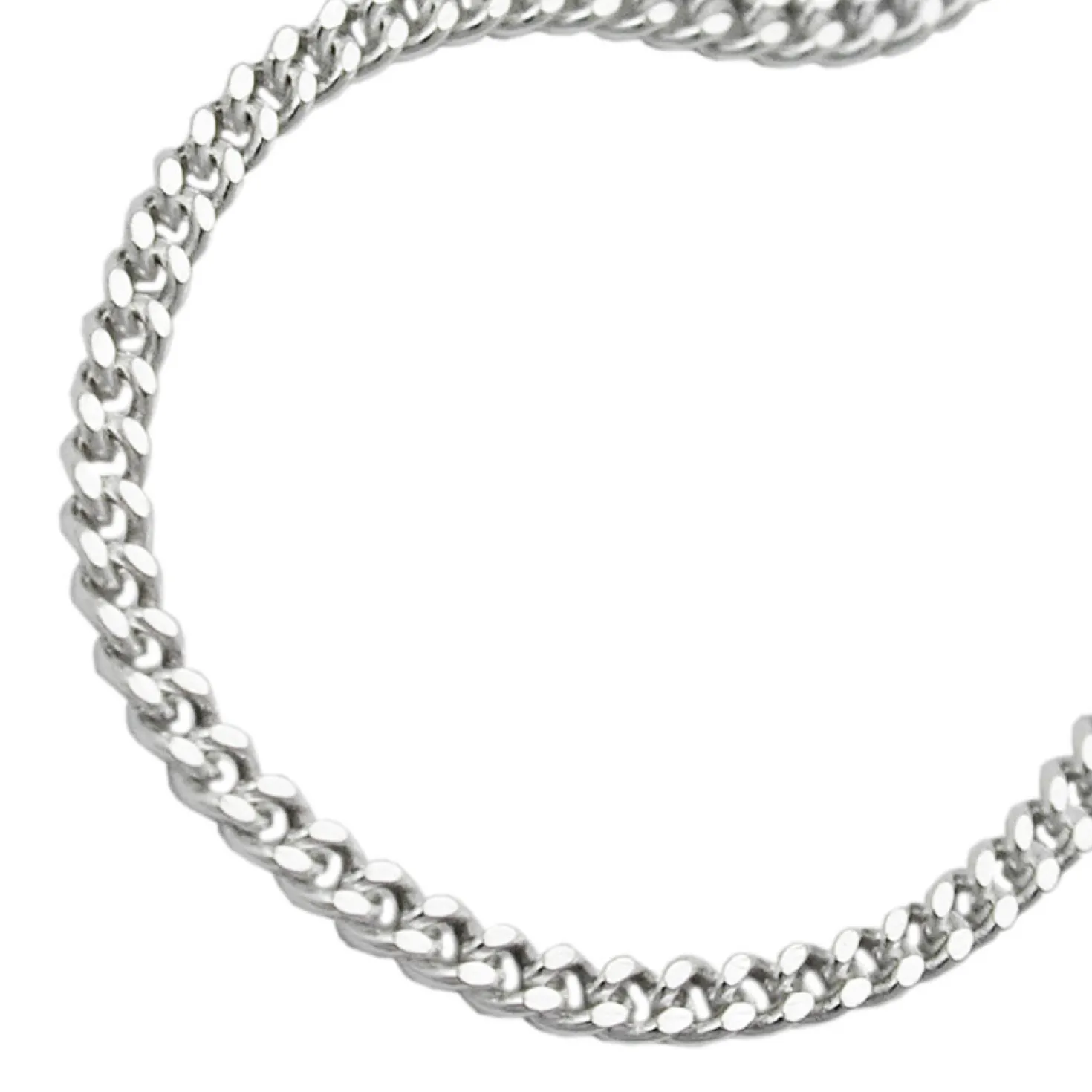 2,8mm Armband Armkette Panzerkette, flach, 925 Sterlingsilber, 19cm