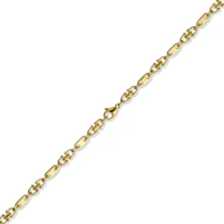 5,5mm Armband Armkette Platte-Steigbügelkette, 750 Gold Gelbgold, 21cm