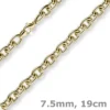 7,5mm Armband Armkette Rundankerkette Armschmuck aus 585 Gold Gelbgold 19cm