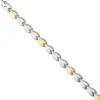 8,4mm Armband Armschmuck aus Edelstahl teilmattiert in Gold-Silber-Farbe 20cm