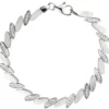 6,4mm Armband aus 925 Silber matt mit 52 weißen Zirkonia 19cm Armschmuck Damen