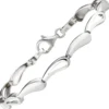 5,7mm Armband aus 925 Silber rhodiniert & teilmattiert 19cm Armschmuck Damen