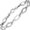 7,8mm Armband aus 925 Silber teilmatt mit 48 Zirkonia 19cm Armschmuck Armkette