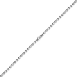 3,5mm Armband Bohnenkette Schiffsankerkette aus 585 Gold Weißgold 19cm