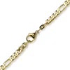 5,5mm Armband diamantierte Figaro-Kette aus 585 Gold Gelbgold Armschmuck, 19cm