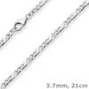 3,7mm Armband Dollarkette Silberarmband Armschmuck aus 925 Silber 21cm