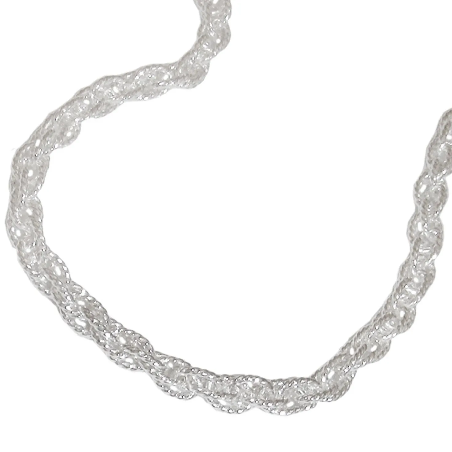 3mm Armband Doppelankerkette Armkette Kette, 925 Silber, 19cm, Unisex