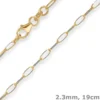 2,3mm Armband Fantasiekette Goldarmband Armschmuck aus 375 Gold gelb/weiß 19cm