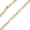 5,7mm Armband Figarokette diamantiert Armschmuck aus 585 Gold Gelbgold 23cm
