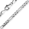 4,5mm Armband Figarokette diamantiert Armschmuck aus 925 Silber rhodiniert 21cm