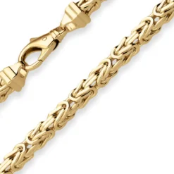 5,1mm Armband Königskette Armschmuck aus 585 Gold Gelbgold 19cm