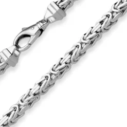 5,1mm Armband Königskette Armschmuck aus 925 Silber rhodiniert 19cm