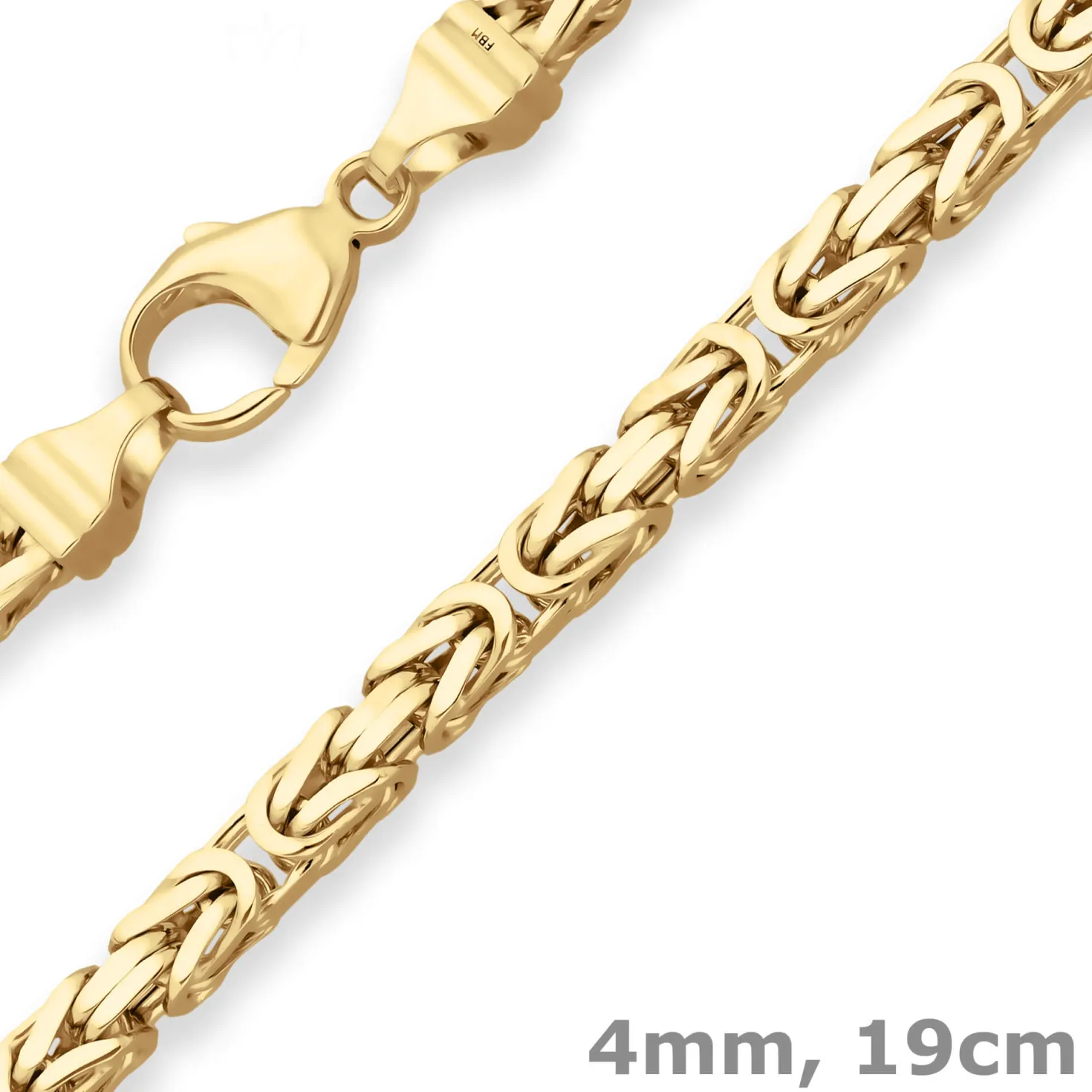 4mm Armband Königskette Goldarmband Armschmuck aus 585 Gold Gelbgold 19cm