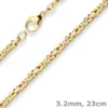 3,2mm Armband Königskette Goldarmband Armschmuck aus 585 Gold Gelbgold 23cm