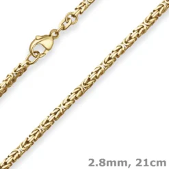 2,8mm Armband Königskette Goldarmband Armschmuck aus 333 Gold Gelbgold 21cm