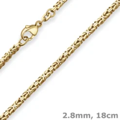 2,8mm Armband Königskette Goldarmband Armschmuck aus 585 Gold Gelbgold 18cm